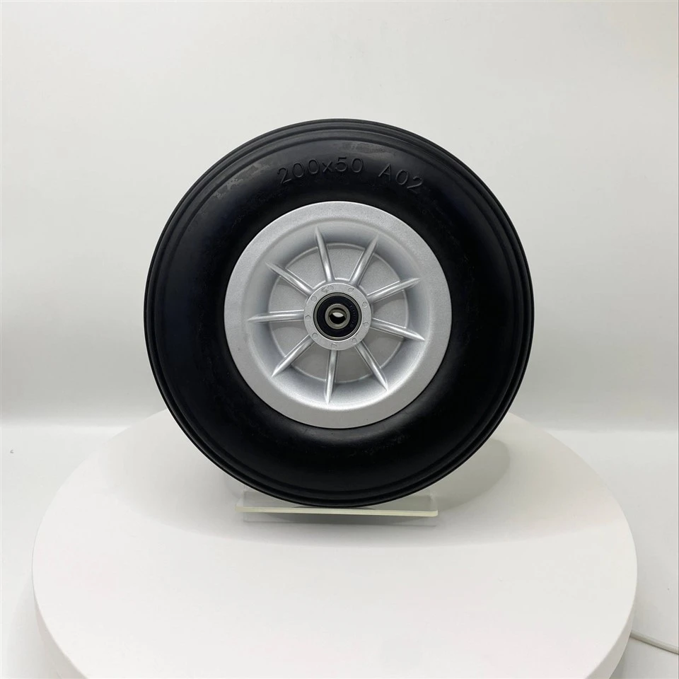 8 Inch Shock Absorbing Solid PU Tire Wheel factory