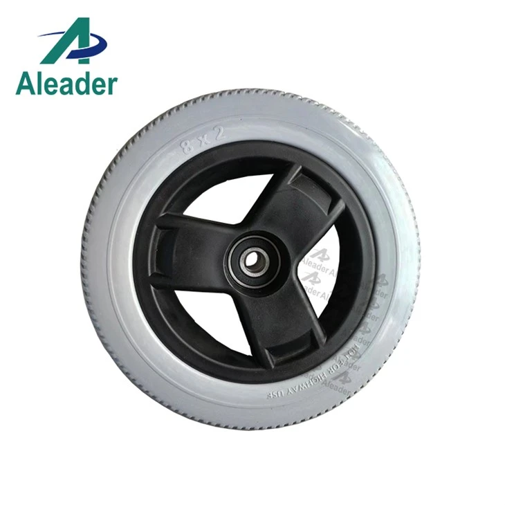 PU Caster Solid Tires And Wheels 8x2